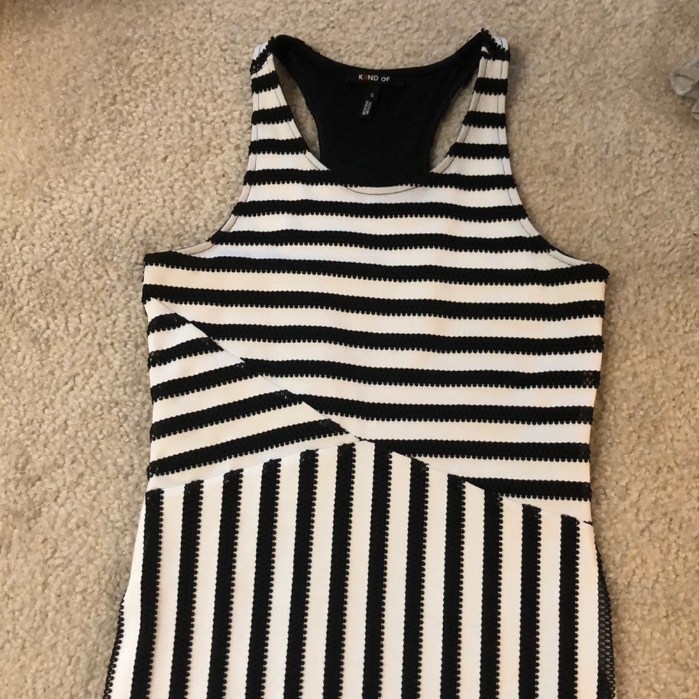 Black and white cocktail dress